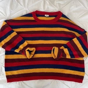 garage multi coloured striped sweater size L